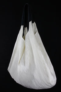 Pleated Silk Tote