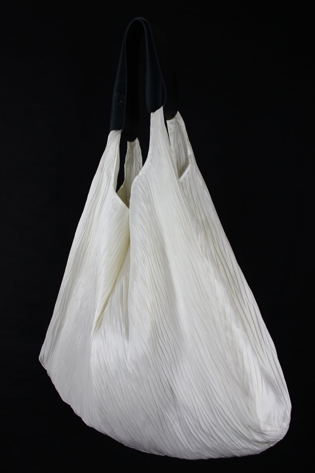 Pleated Silk Tote