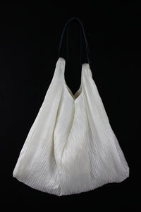 Pleated Silk Tote