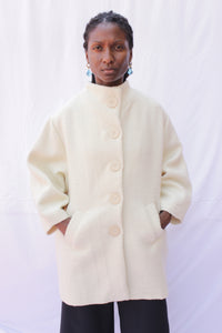 Ivory Wool Overcoat