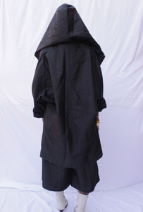 Hooded Silk Cape