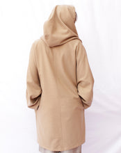 Cargar imagen en el visor de la galería, abrigo lana capucha beige
