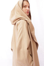 Cargar imagen en el visor de la galería, abrigo lana capucha beige
