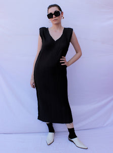 Black Pleated Dress