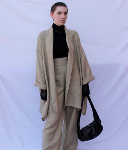 Raw Linen Cape