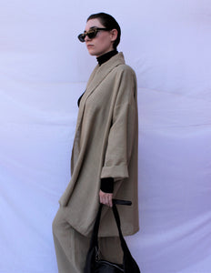 Raw Linen Cape