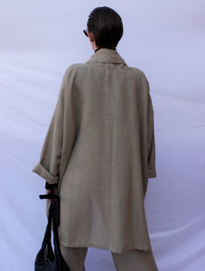 Raw Linen Cape